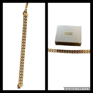 Avon Gold Link 6.5” Bracelet In Box